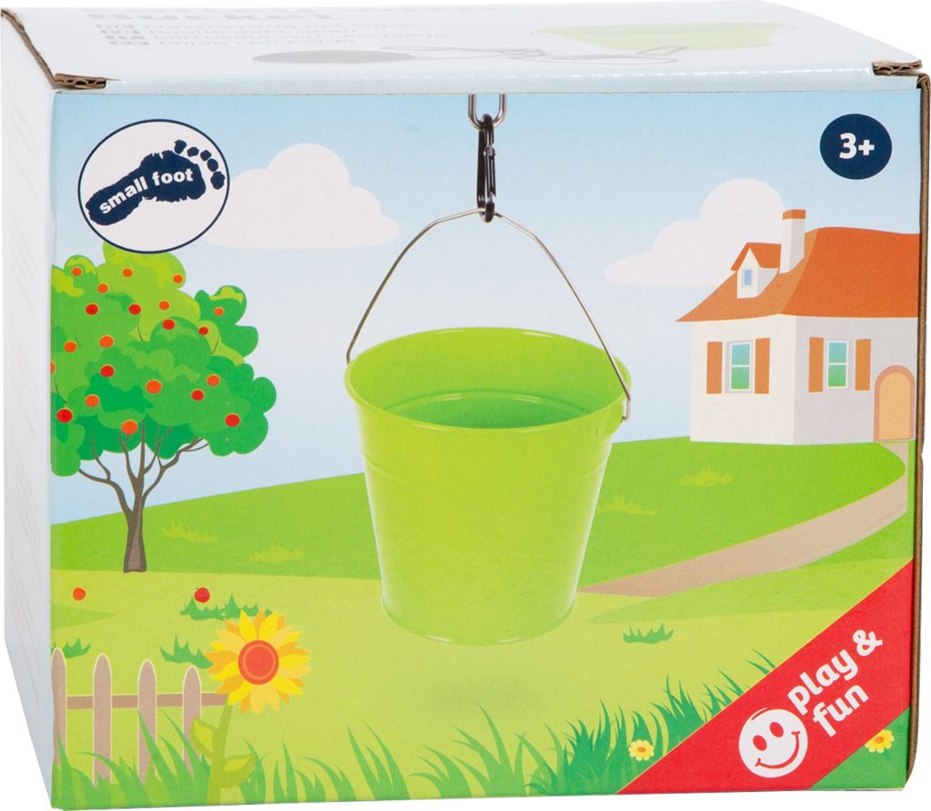 Small Foot Flaschenzug mit Metalleimer, Zubehör fürs Baumhaus/Spielturm, Gartenspielzeug für Kinder ab 3 Jahren, Spielwerkzeug 11905, Mehrfarbig