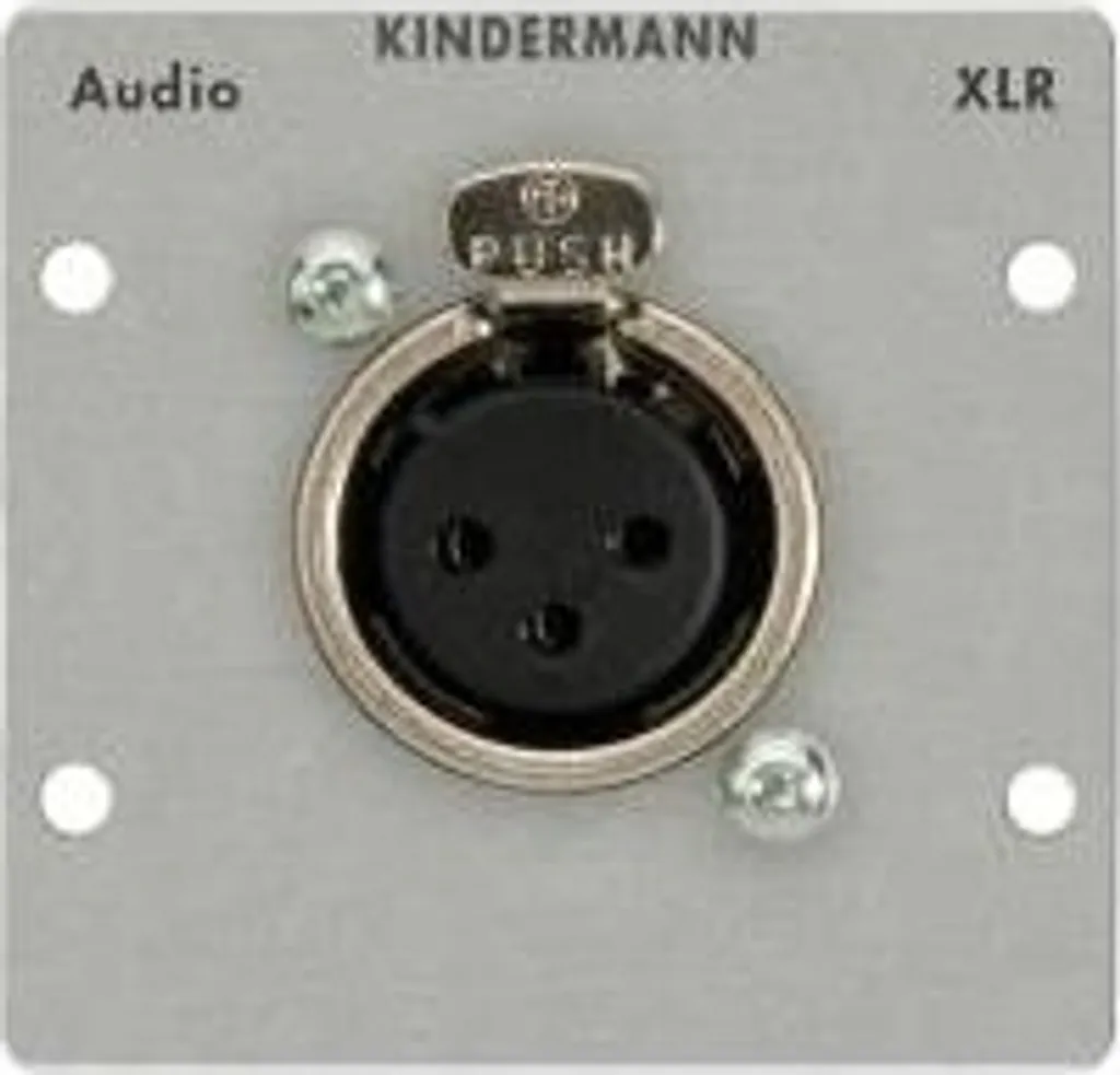 Kindermann Audio XLR 3 pôles femelle pleine ouverture mod. 50mm gris
