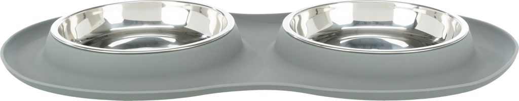 Trixie Napf-Set aus Silikon mit Edelstahleinsätzen