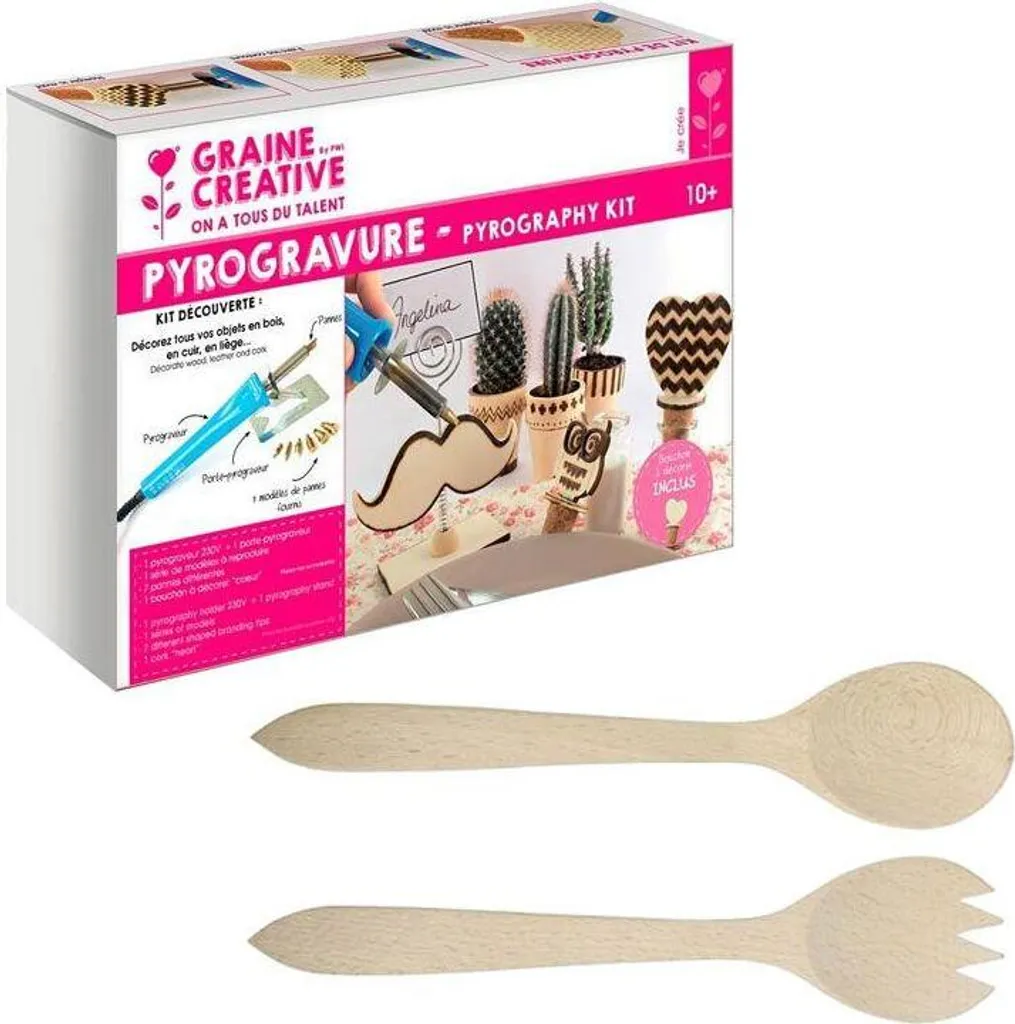 Duo de service en bois naturel : pince robuste et couverts esthétiques