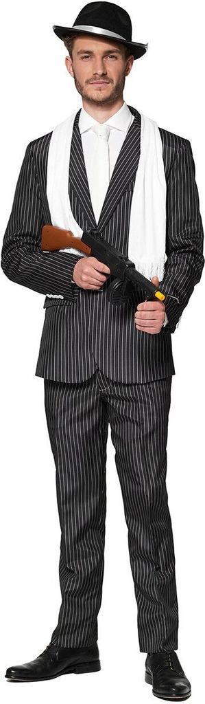 SuitMeister Gangster Kostüm Anzug - für Karneval Größe: L