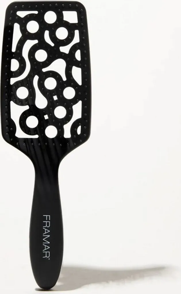 Brosse à cheveux Framar pour séchage rapide des cheveux noirs - Noir