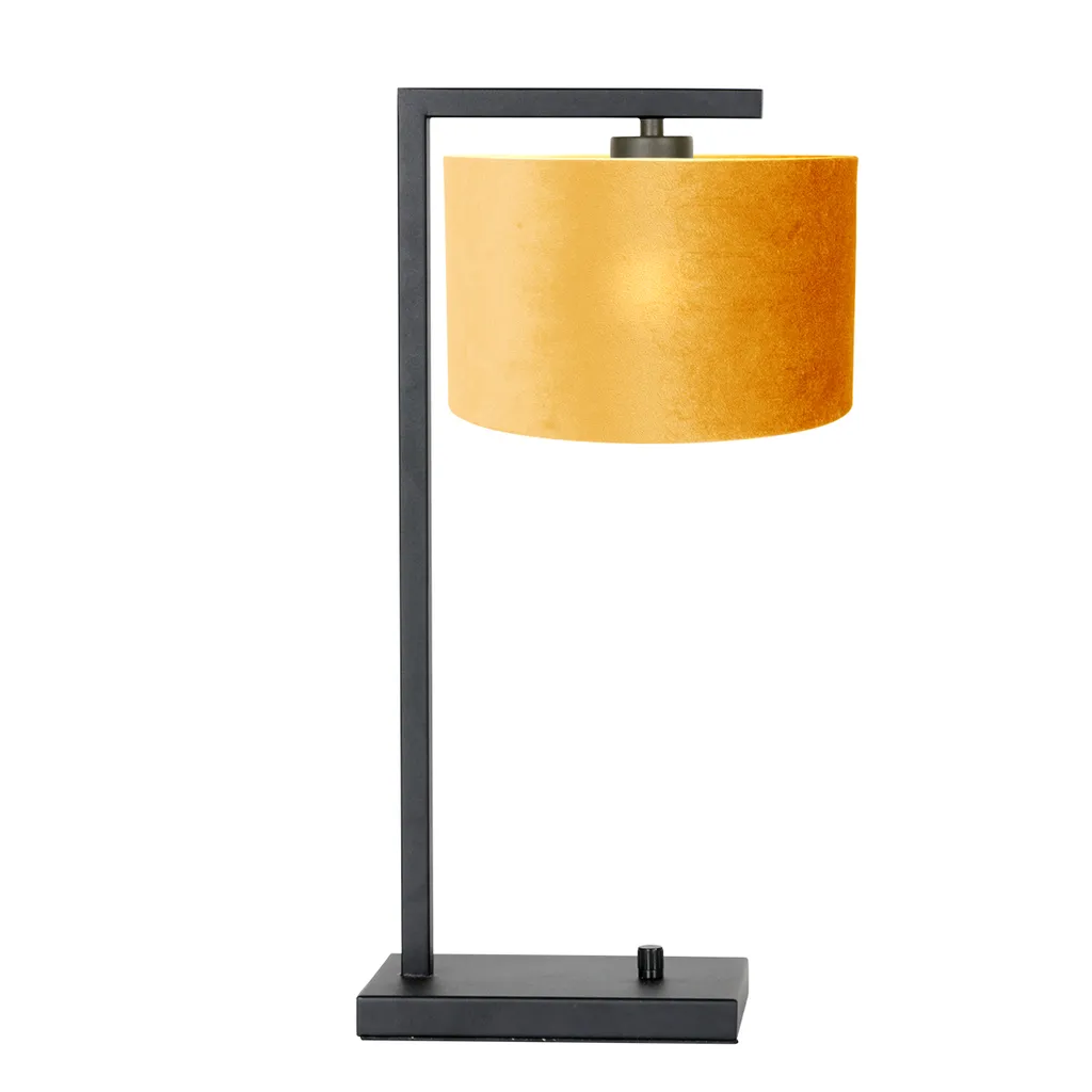 Steinhauer Stang Lampada da Tavolo in Velluto Nero 7123ZW - Design