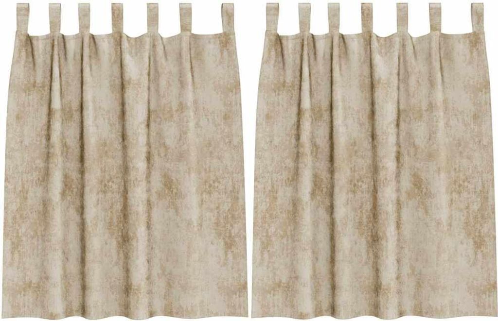 vidaXL Zamatové závesy s záclonami 2 ks Krémová 140 x 140 Obrázok produktu 
