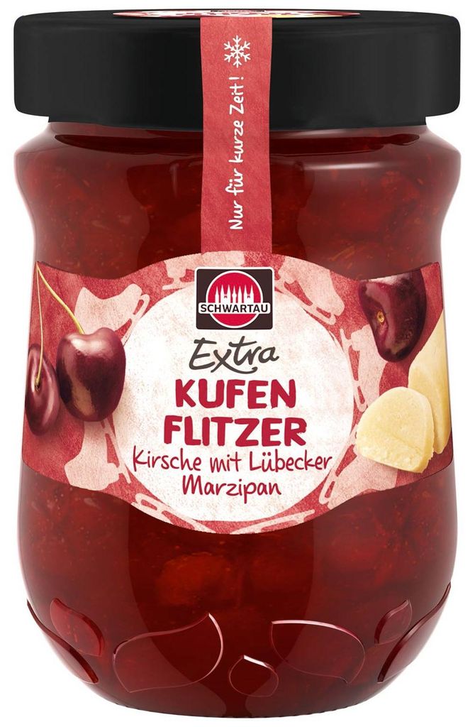 Schwartau Extra Kirsch-Marzipan "Kufenflitzer", 340g Produktbild 