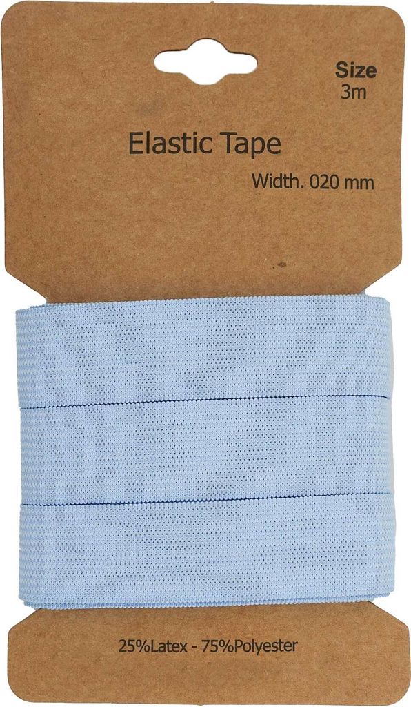 Gummiband 3 m x 20 mm Gummilitze Gummi elastisches Band Flachgummi Farbwahl
