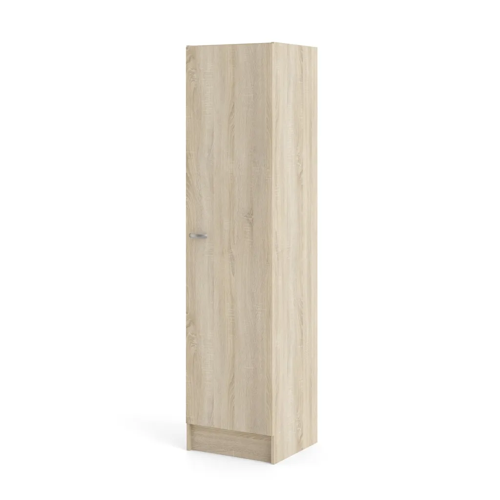Fox Armoire 1 Porte en Chêne Structuré - Penderie Compacte Design Fox - 12