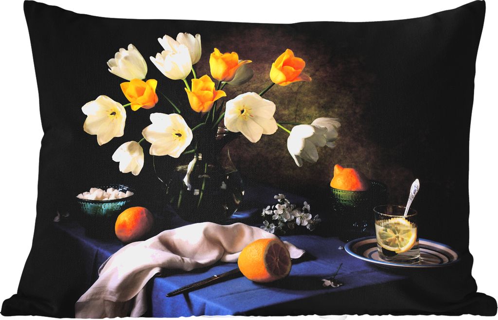 MuchoWow® Outdoor Kissen - Stillleben - Farben - Tisch - Produktbild 