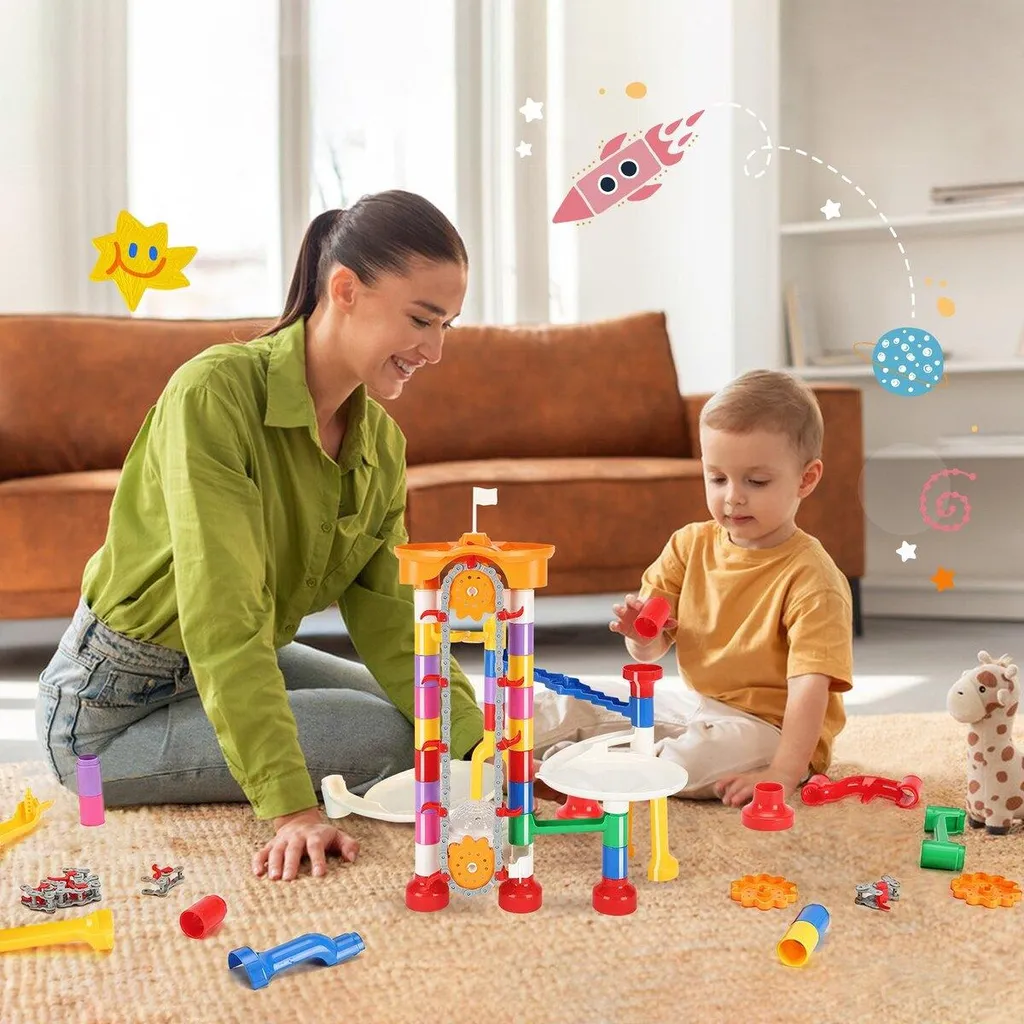 Jeu de construction circuit à billes motorisé éducatif 230 pcs - 8
