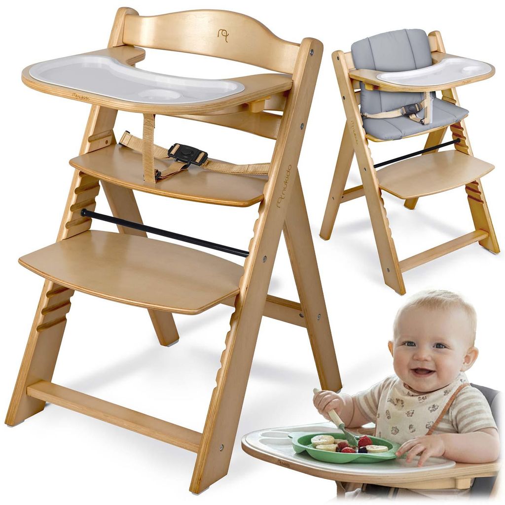 Chaise à manger en bois pour enfants Nukido Nelo Image du produit 