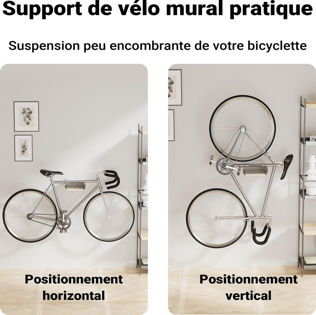 Charles Daily Support mural pliable pour vélo – Mur de suspension pour