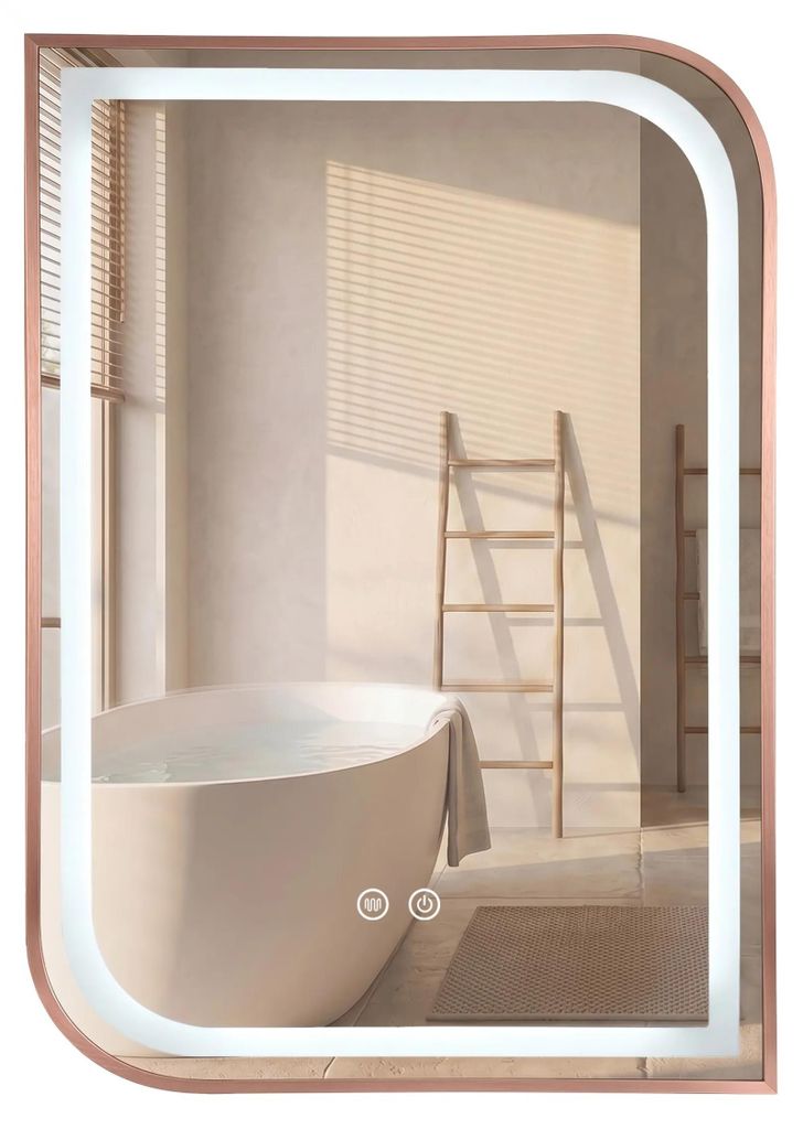 Miroir Rea Zone 70X50 Led Or Rose Brossé Image du produit 