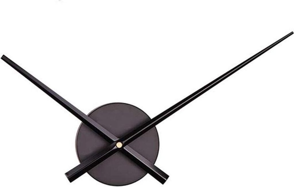 DIY Uhrzeiger Zeiger Wanduhren 3D Quarzuhrwerk Zubehör (Schwarz ohne Batterie)