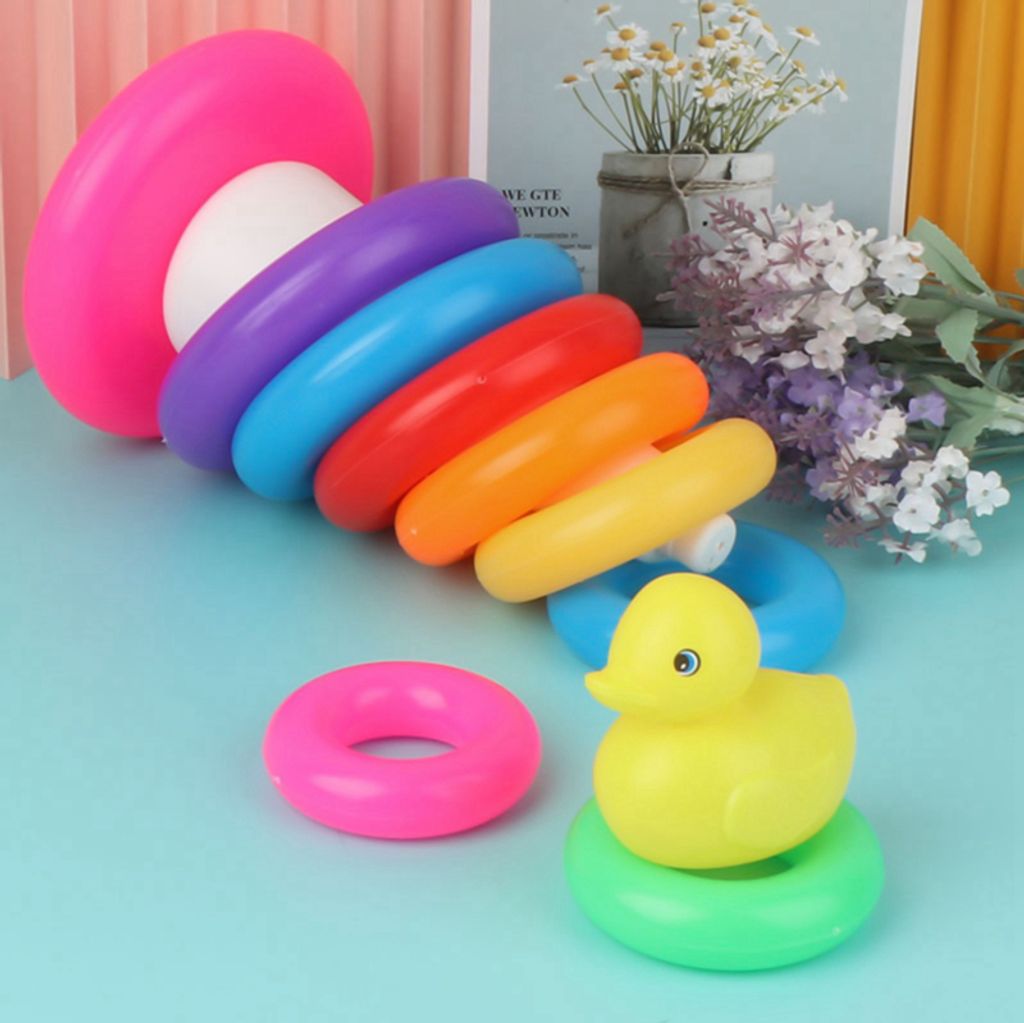 Baby Spielzeug Ente Stapelring Spielzeug Kinder Toss Produktbild 3