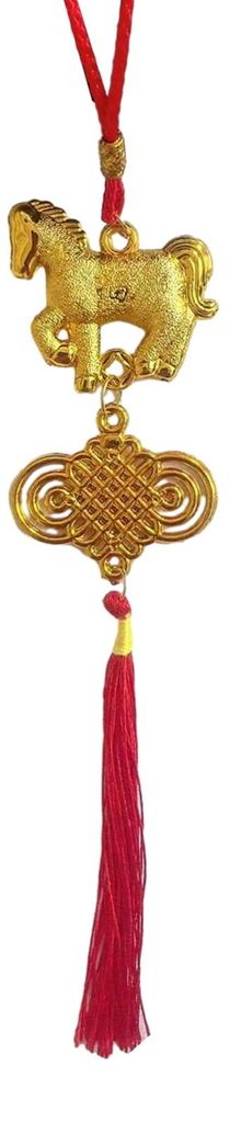Dekorationen zum Chinesischen Neujahr 2026 – Jahr des Pferdes – Glücksbringer (Feng Shui) – Anhänger mit Quaste für Glück, Reichtum und E...