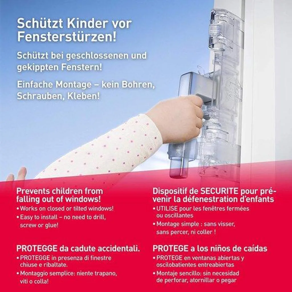 Sécurité balcon pour enfant, entrebâilleur fenêtre sans vis robuste