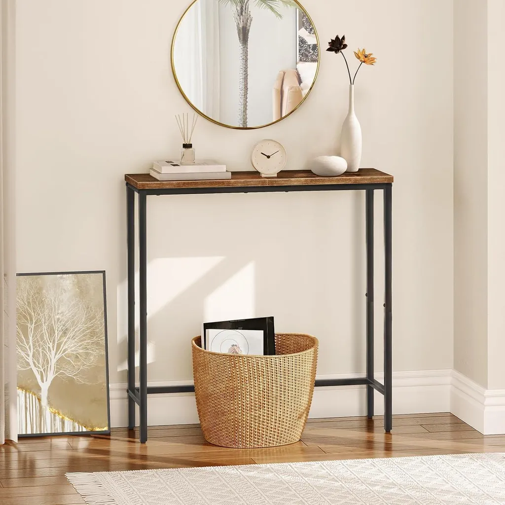 Table Console Stable pour Petits Espaces 75 cm Meuble Entrée Anti-Choc - 5