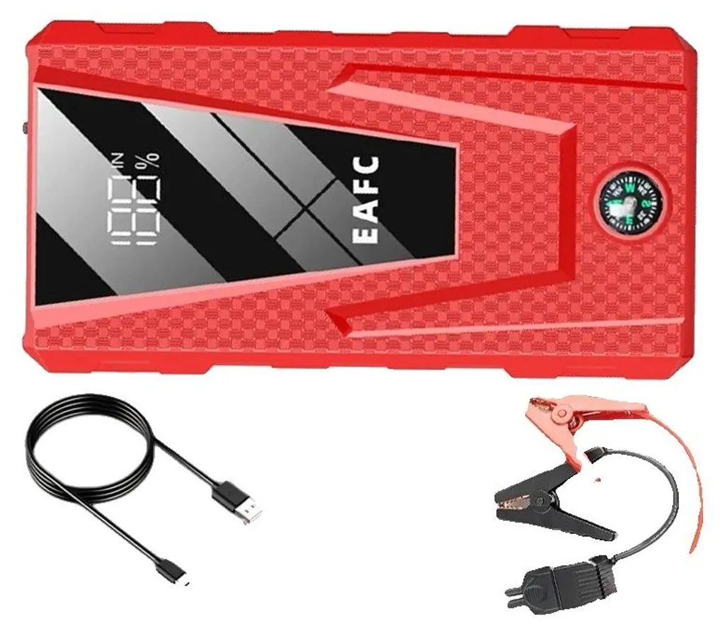 Panne de Batterie ? Booster Batterie 1200A Smart Rouge Recharge USB