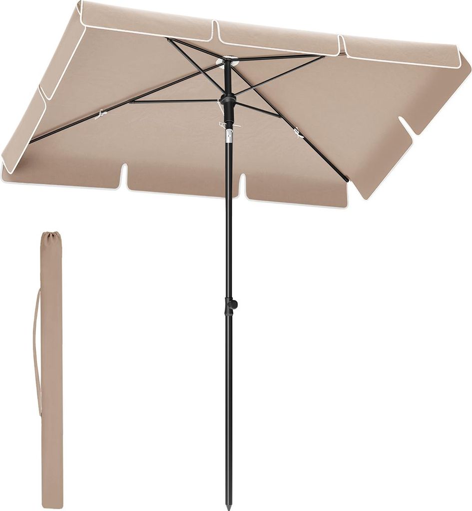 Sonnenschirm 230 x 150 cm, Balkonschirm, UPF 50+