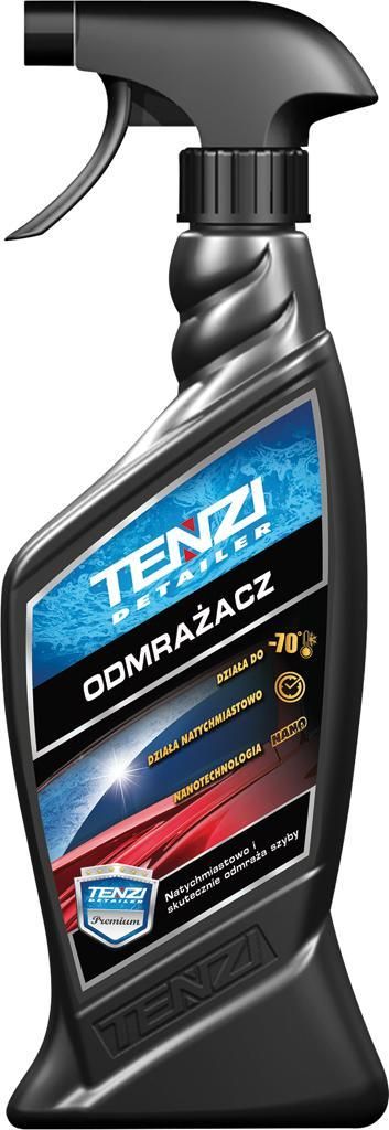 A black spray bottle of cleaning product with a label.