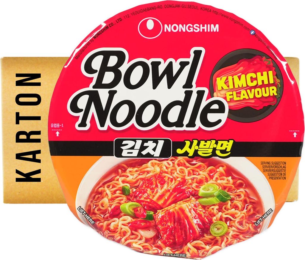 Nongshim Instantnudeln Kimchi Geschmack Bowl 12x100g