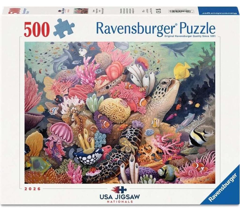 RAVENSBURGER Puzzle USA Jigsaw Nationals: Die Unterwasserwelt, 500 Teile