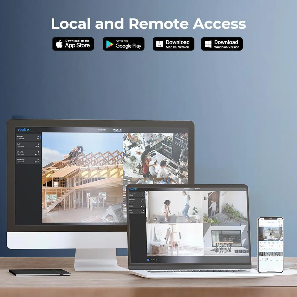 Solution de Surveillance 36 Caméras pour Entreprise - Reolink RLN36 NVR - 8