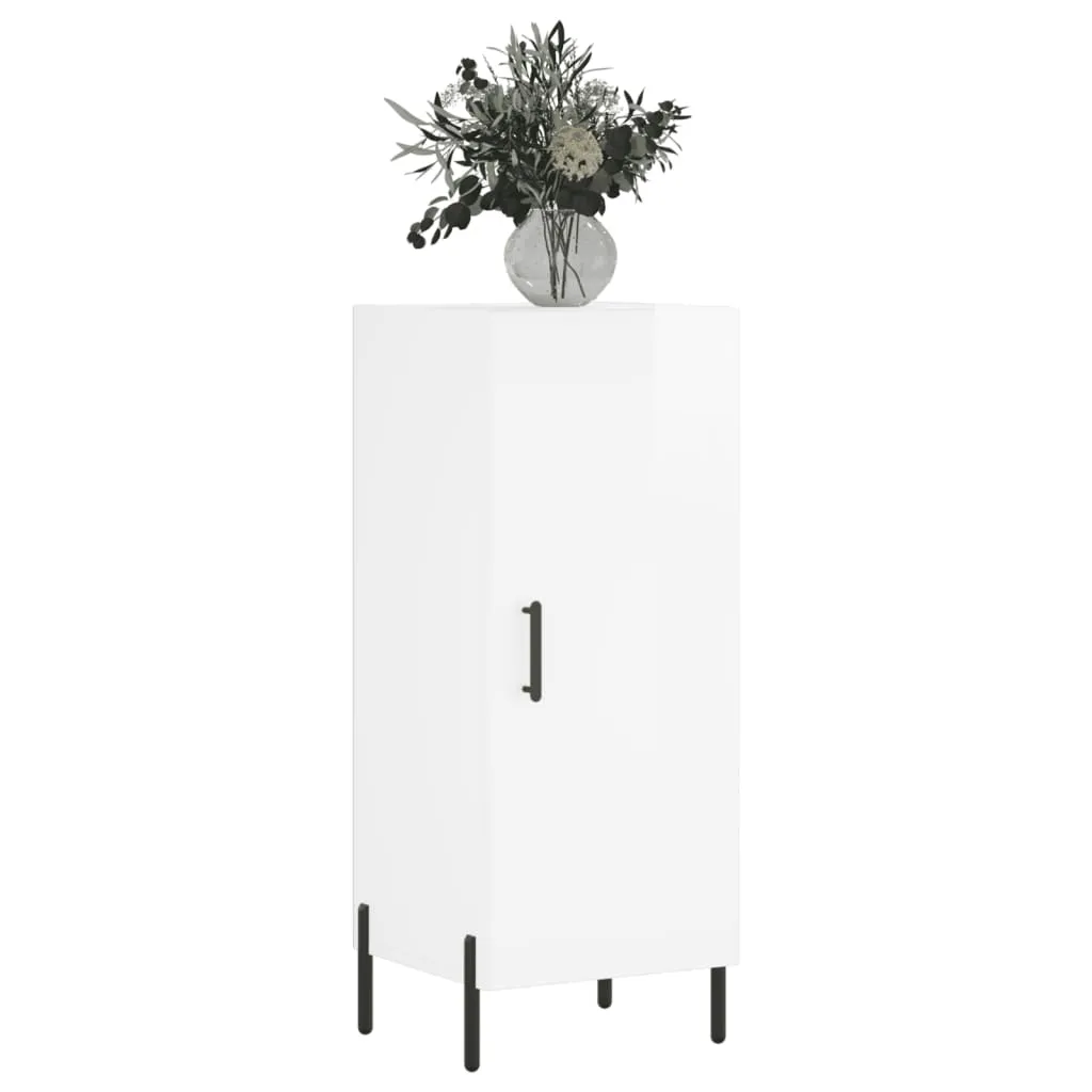 Mobile Credenza Bianca Lucida 34,5 cm vidaXL - Design Slim per Interni - 12