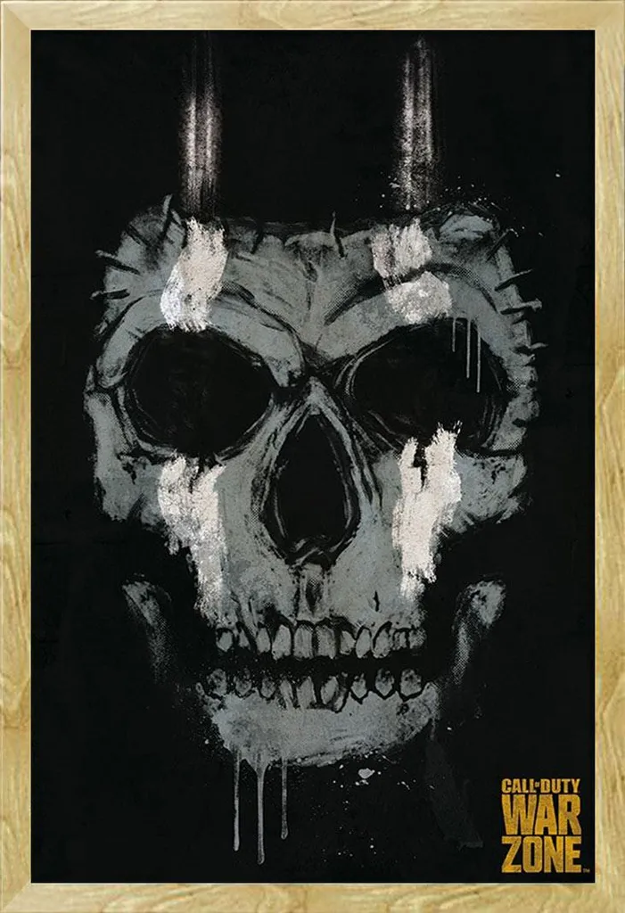 Protégez votre Poster Call Of Duty Masque avec le Cadre Shinsuke Maxi Hêtre