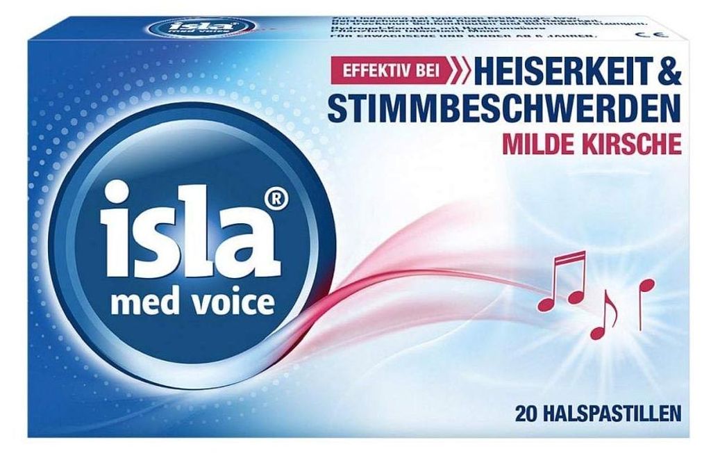isla med voice Halspastillen milde Kirsche, 20 Stück Produktbild 