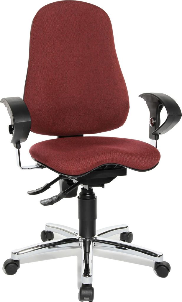 Drehstuhl Schreibtischstuhl Bürostuhl Topstar Sitness 10 bordeaux rot