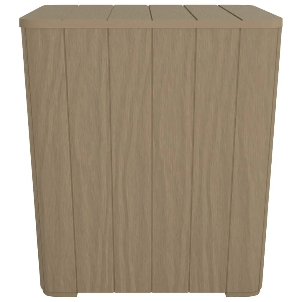 Tavolo da giardino con piano estraibile in polipropilene marrone chiaro