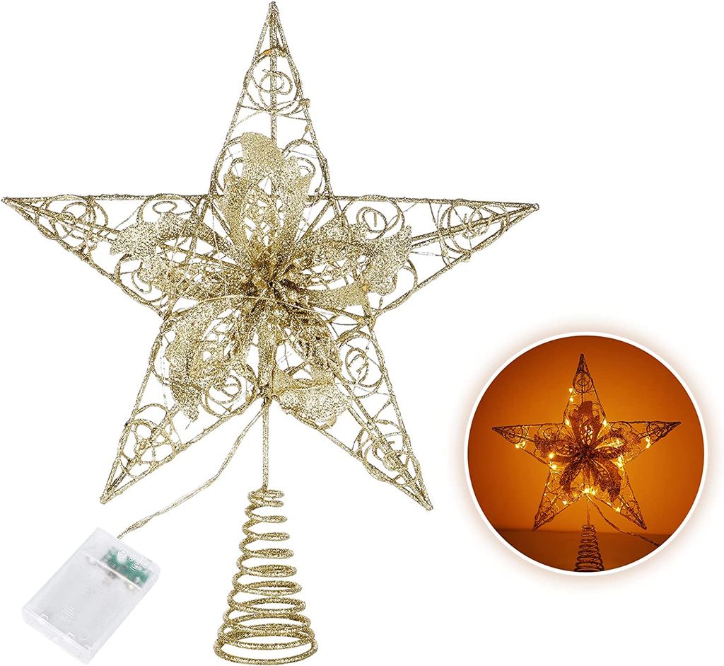 VEYLIN Weihnachtsbaumspitze Aus Roségold – Eleganter Stern Als Baumtopper