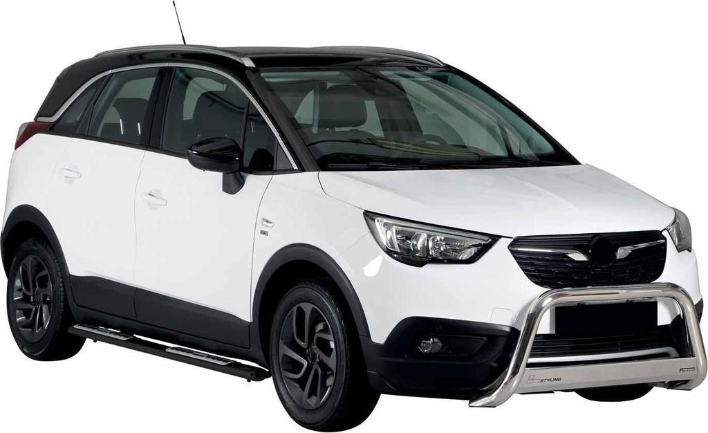Edelstahl Seitenschweller Schwellerrohre für Opel Crossland X 2017-2025 Schwarz