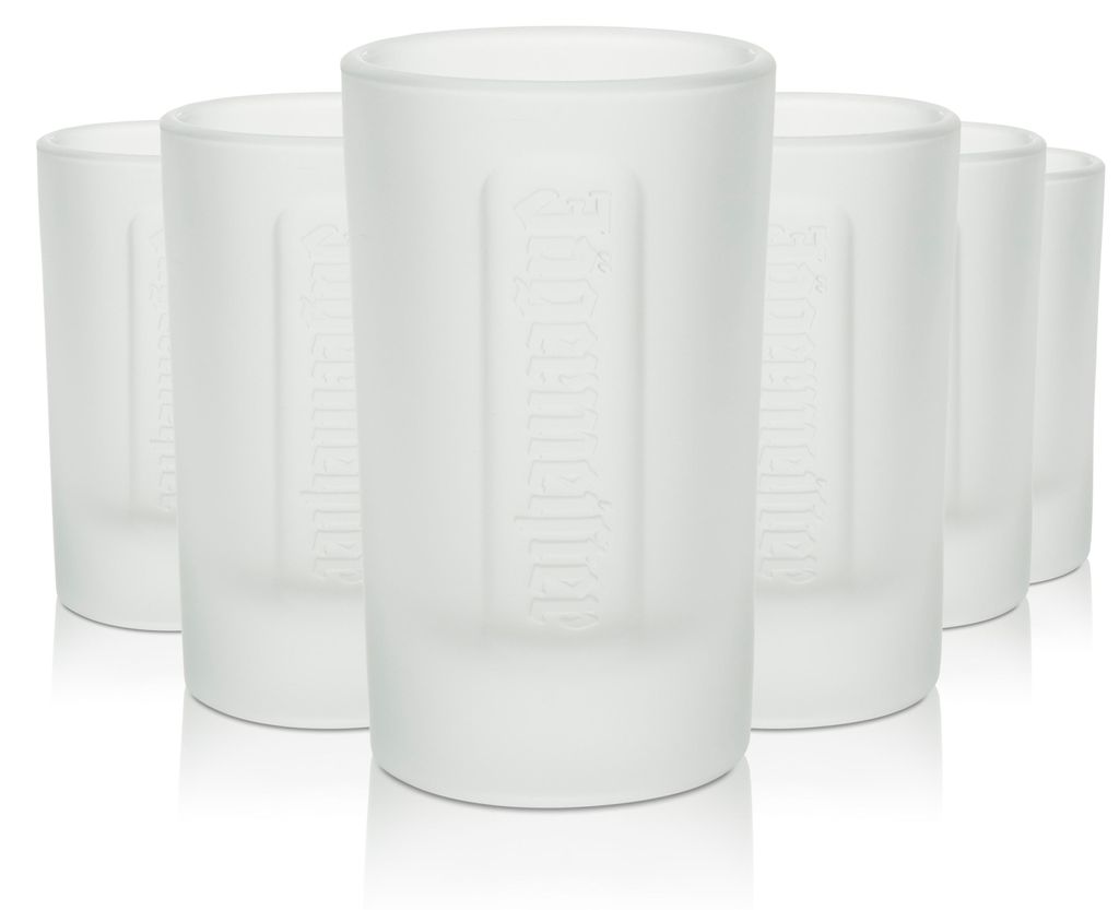 6x Jägermeister Shotglas 4cl Kurze Stamper Schnaps Gläser Produktbild 
