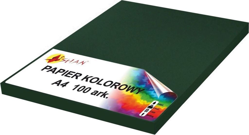 Farbpapier A4 120g dunkelgrün v4 100 Blatt Produktbild 