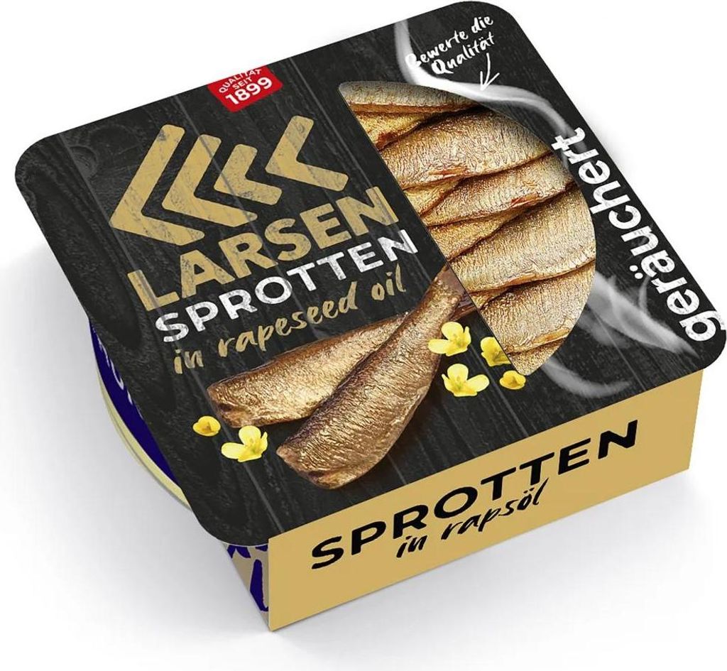 LARSEN Sprotten geräuchert, in Rapsöl 160g