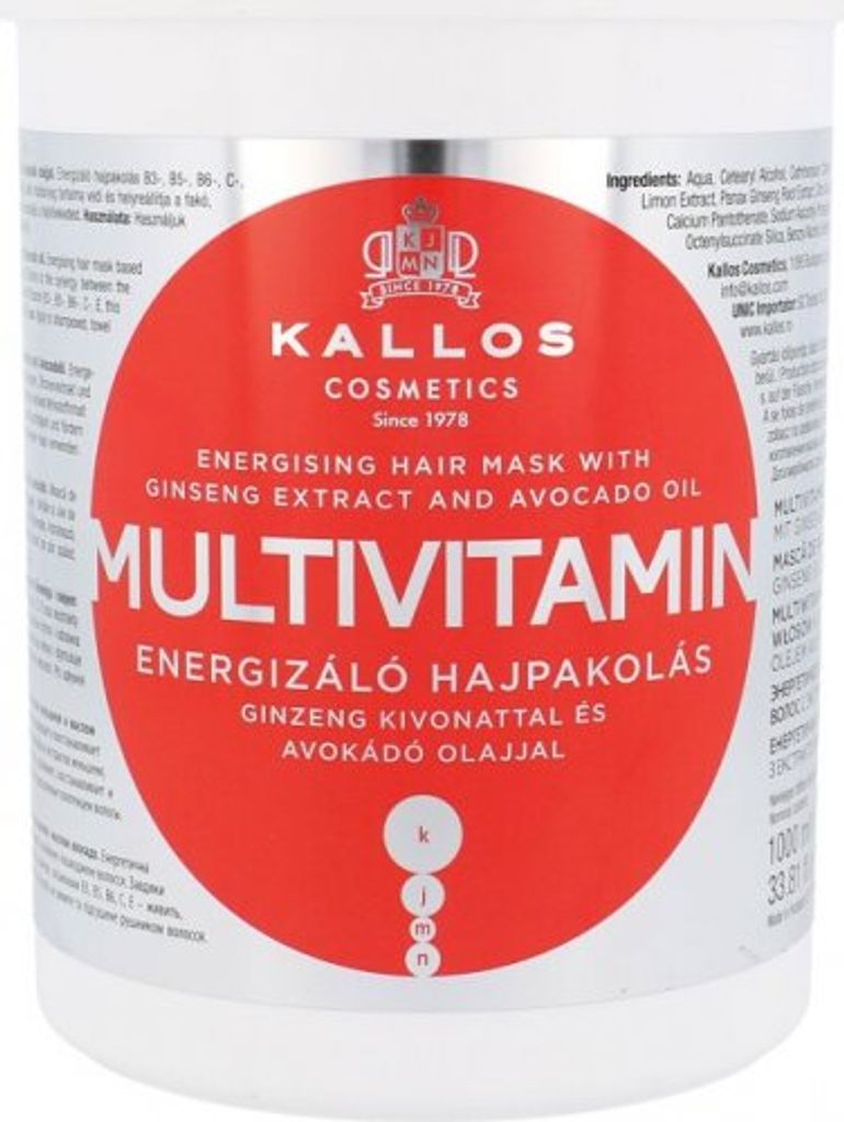 Kallos Kjmn Maschera Per Capelli Alla Multivitamina 1000Ml Immagine del prodotto 