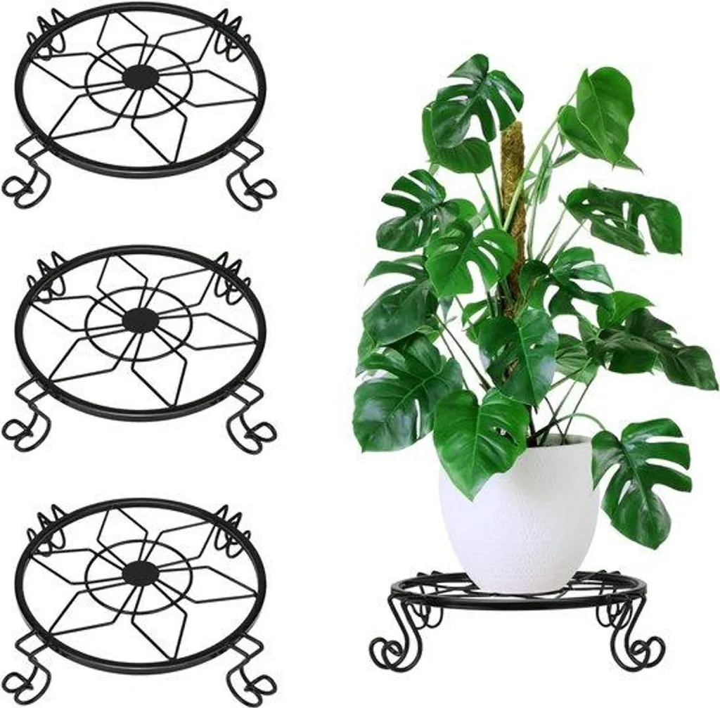 Lot de 3 tuteurs de jardin métalliques robustes en acier inox - 23 cm