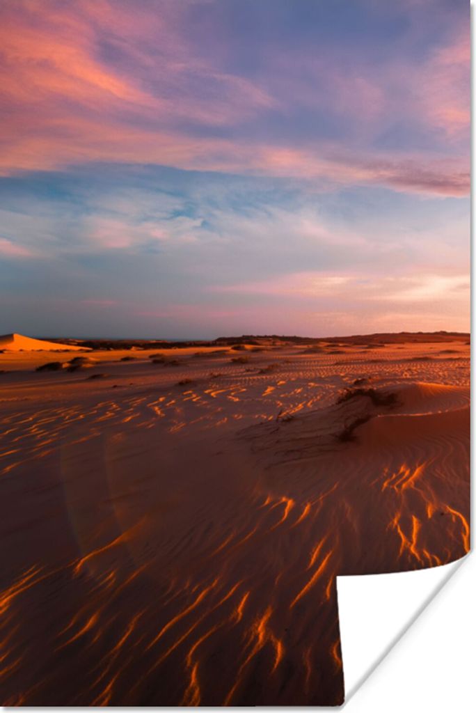 MuchoWow Poster Sand - Landschaft - Himmel - Wüste 40x60 cm - Plakate für die Wand - Poster Babyzimmer