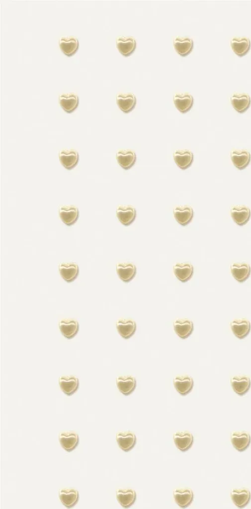 Petits Cœurs Perlés Blancs Autocollants de 4mm pour Loisirs Créatifs
