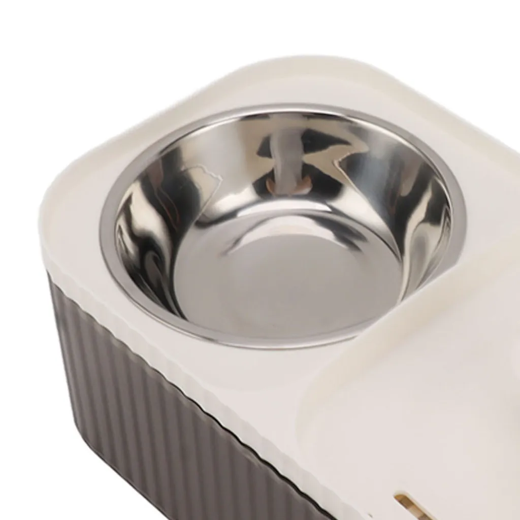 ZELURXX Fontaine à eau et gamelle 2 en 1 pour chat - Capacité 1.5L
