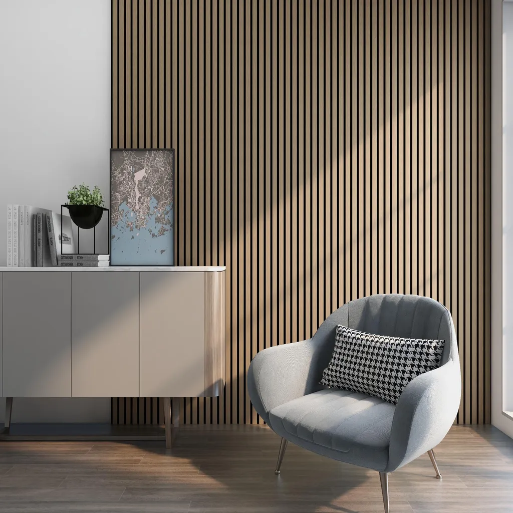 Panneaux Acoustiques 3D Vang Noyer Clair : Améliorez votre Confort