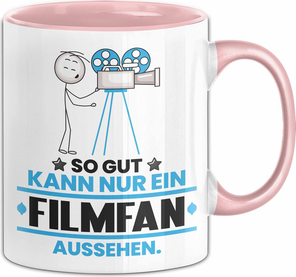 Filmfan Geschenk Tasse So Gut Kann Nur Ein Filmfan Aussehen Geschenkidee Kaffee-Becher (Rosa)