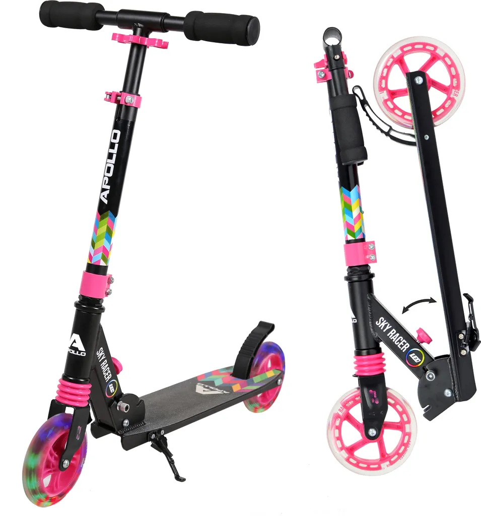 Trottinette Apollo Skyracer LED Pliante pour Rouler Sans Vibrations