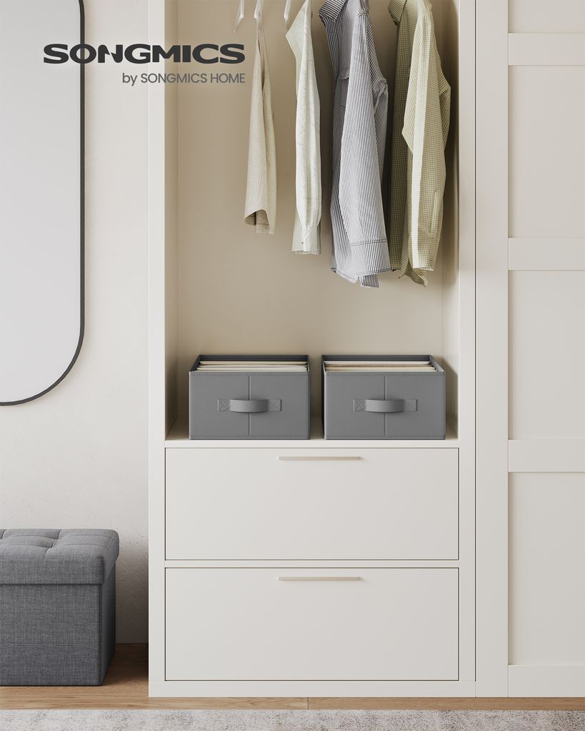 SONGMICS Kleiderschrank-Organizer 2er Set, Aufbewahrungsbox Produktbild 