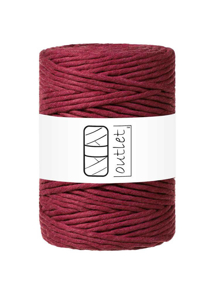 Weinrot Baumwoll-Makramee-Kordel 5mm 100m OUTLET