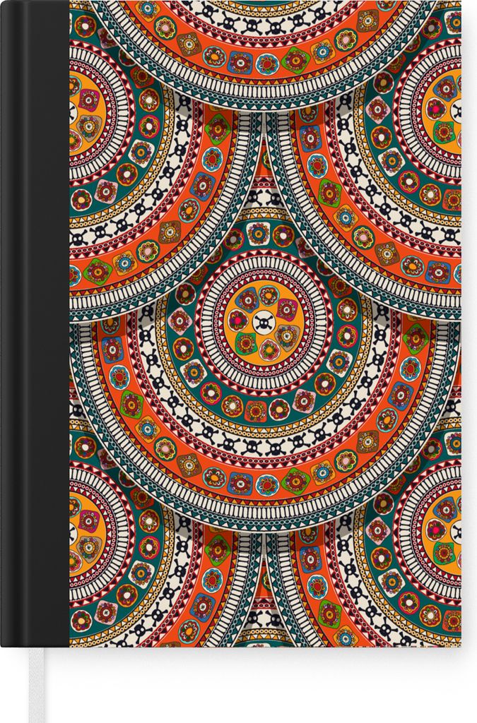 MuchoWow Notizbuch Tagebuch Haushaltsbuch Notebook A5 Kreise - Azteken - Patterns - Südamerika - Notizblock - Notizheft - Notebook - Schreibbloc...