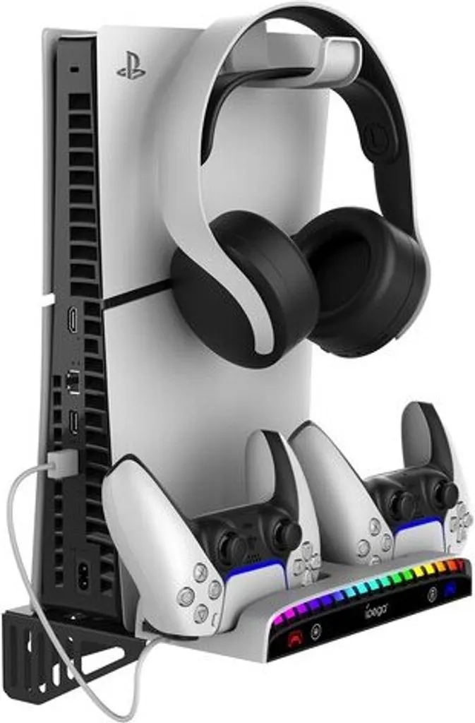 Porta PS5 da Muro iPega - Caricatore Doppio Controller PS5 Slim