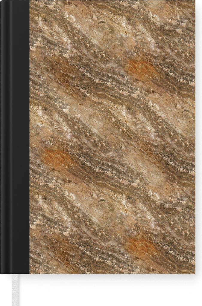 MuchoWow Notizbuch Tagebuch Haushaltsbuch Notebook A5 Stein - Granit - Design - Notizblock - Notizheft - Notebook - Schreibblock - Papier